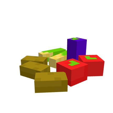 Bunch of Vegetables, voxel model preview