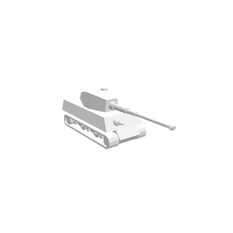 Tiger 2 (King Tiger), voxel model preview