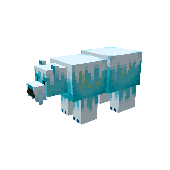 Zombie Polar Bear, voxel model preview
