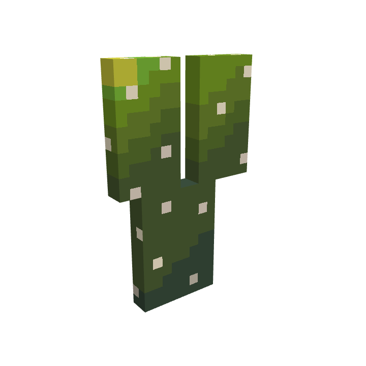 Bunny Ear Cactus (Prickly Pear), voxel model preview
