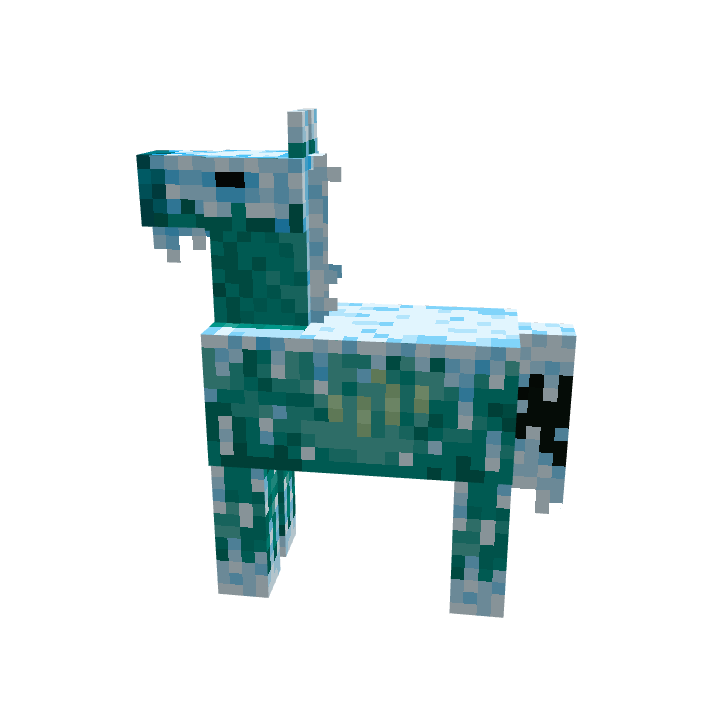 Frostbitten Zombie Horse, voxel model preview