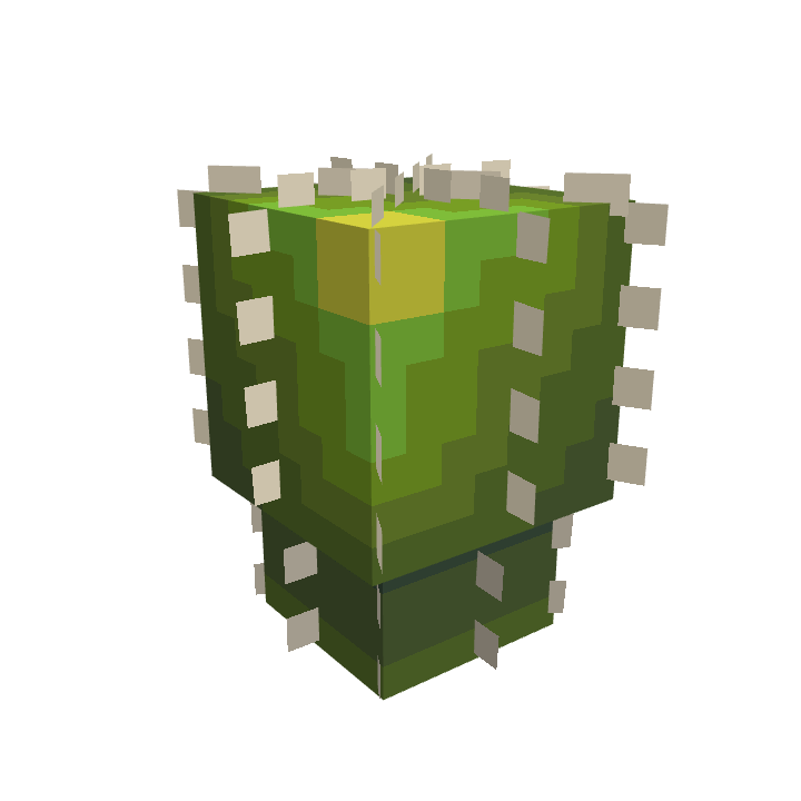 Barrel cactus, voxel model preview