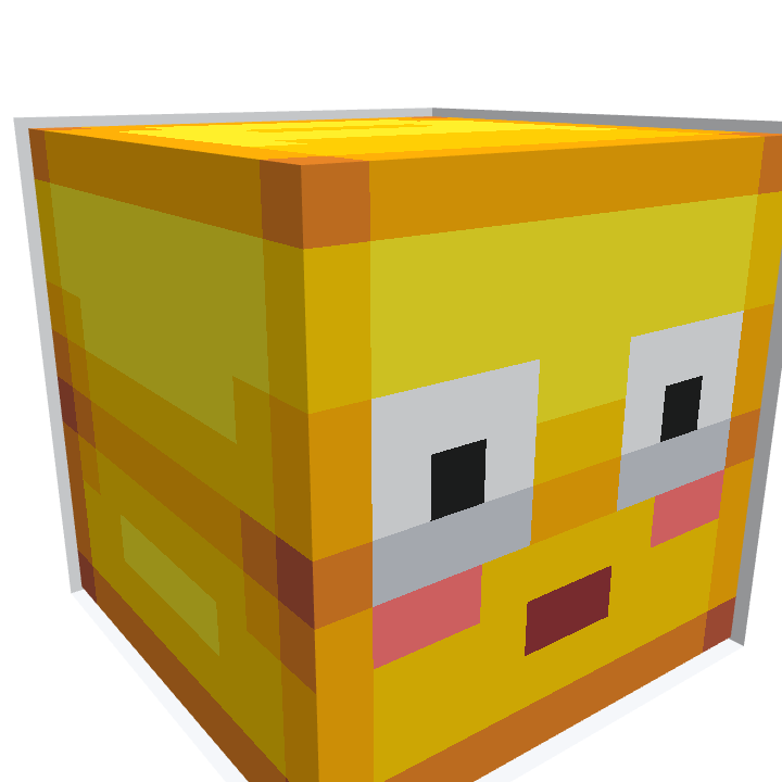 Emoji Surprised, voxel model preview