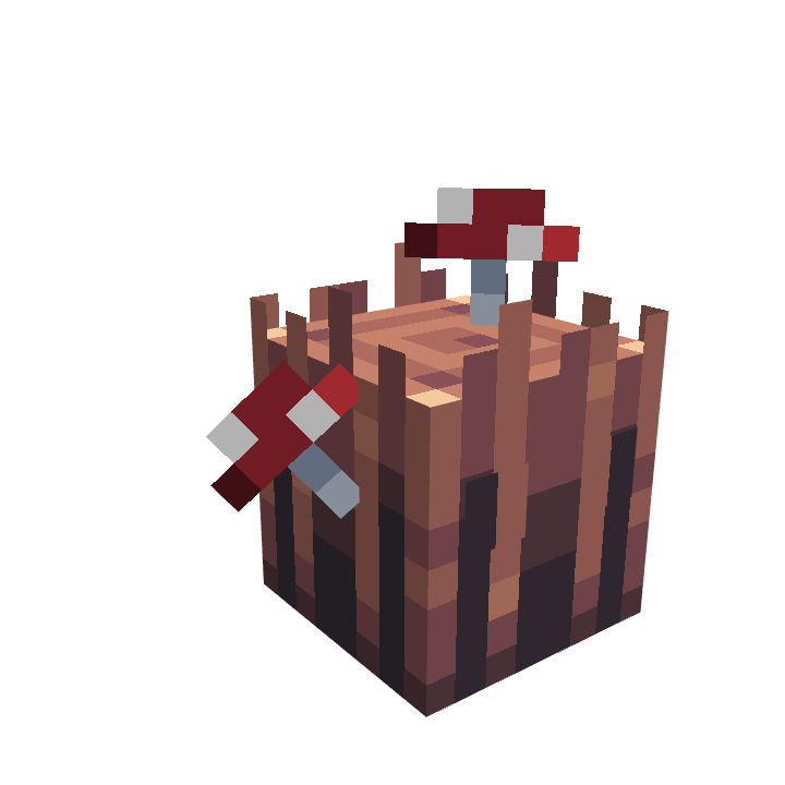 Wooden Stump, voxel model preview