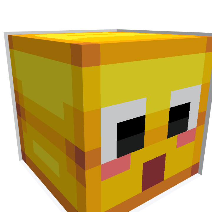 Emoji Surprised 2, voxel model preview