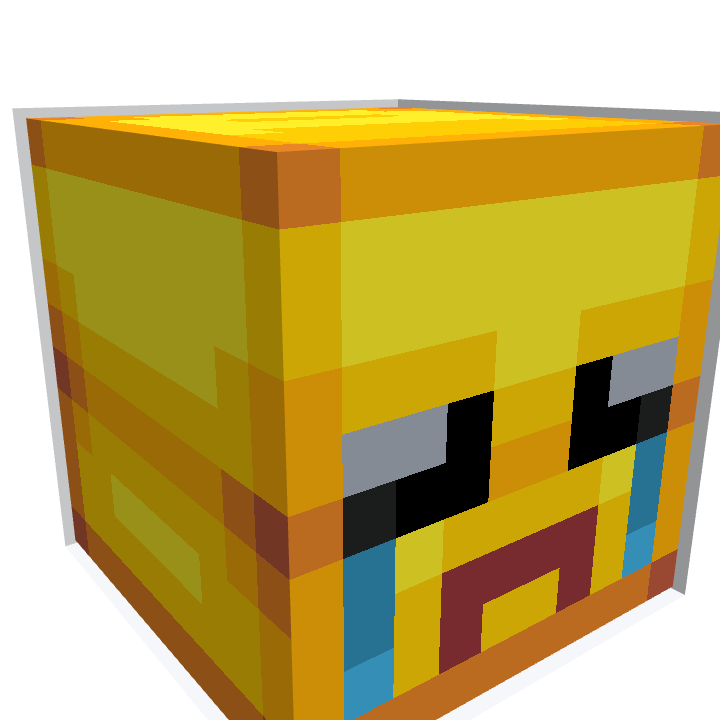 Emoji Sad, voxel model preview