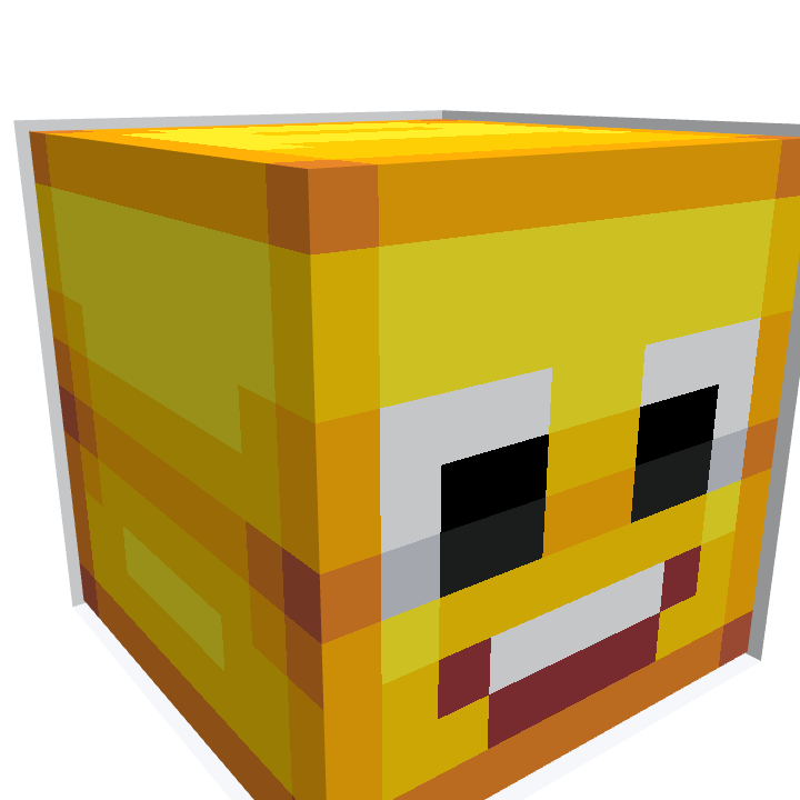 Emoji Happy, voxel model preview