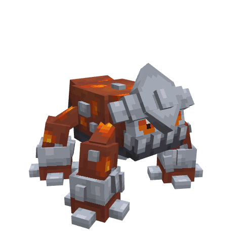 Heatran pokemon, voxel model preview