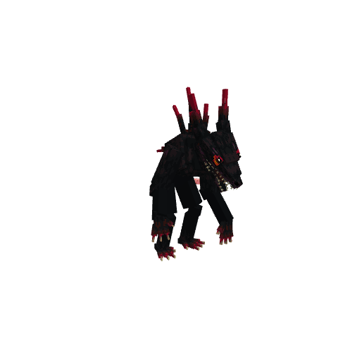 Infernal Rat, voxel model preview