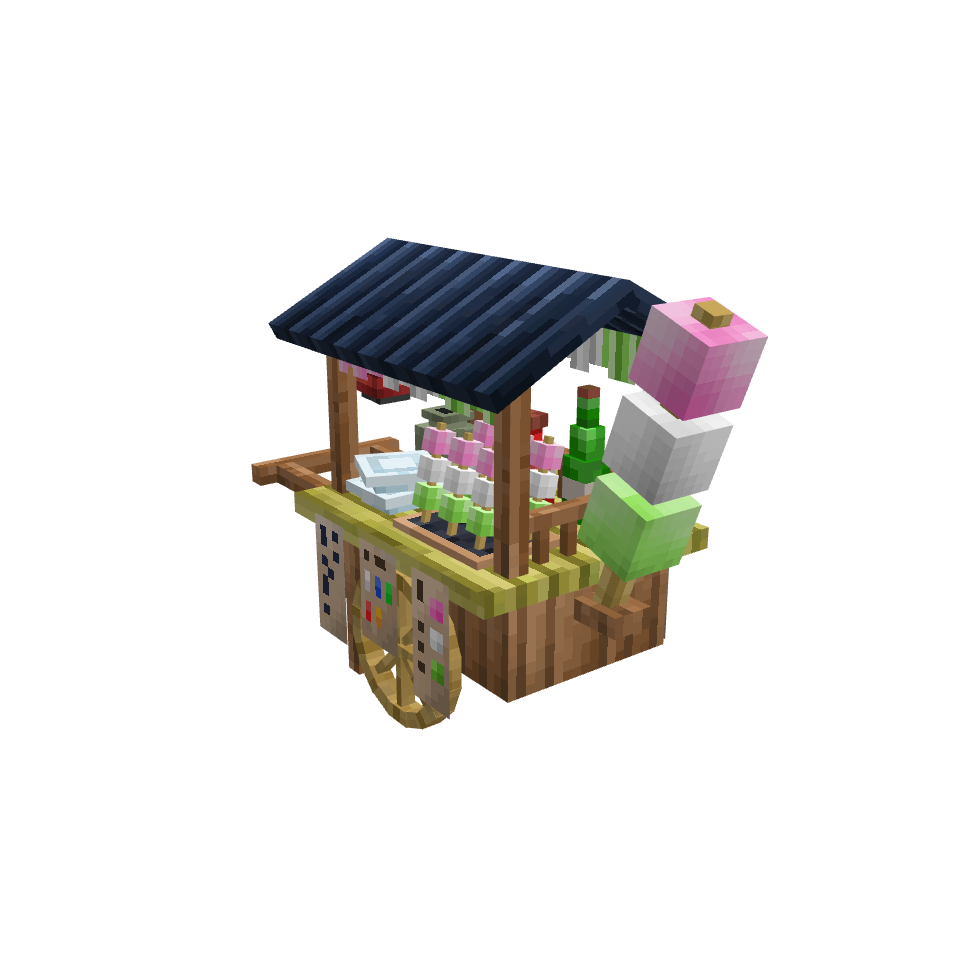 dango shop car, voxel model preview