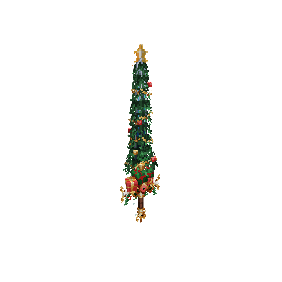 Xmas tree Sword, voxel model preview