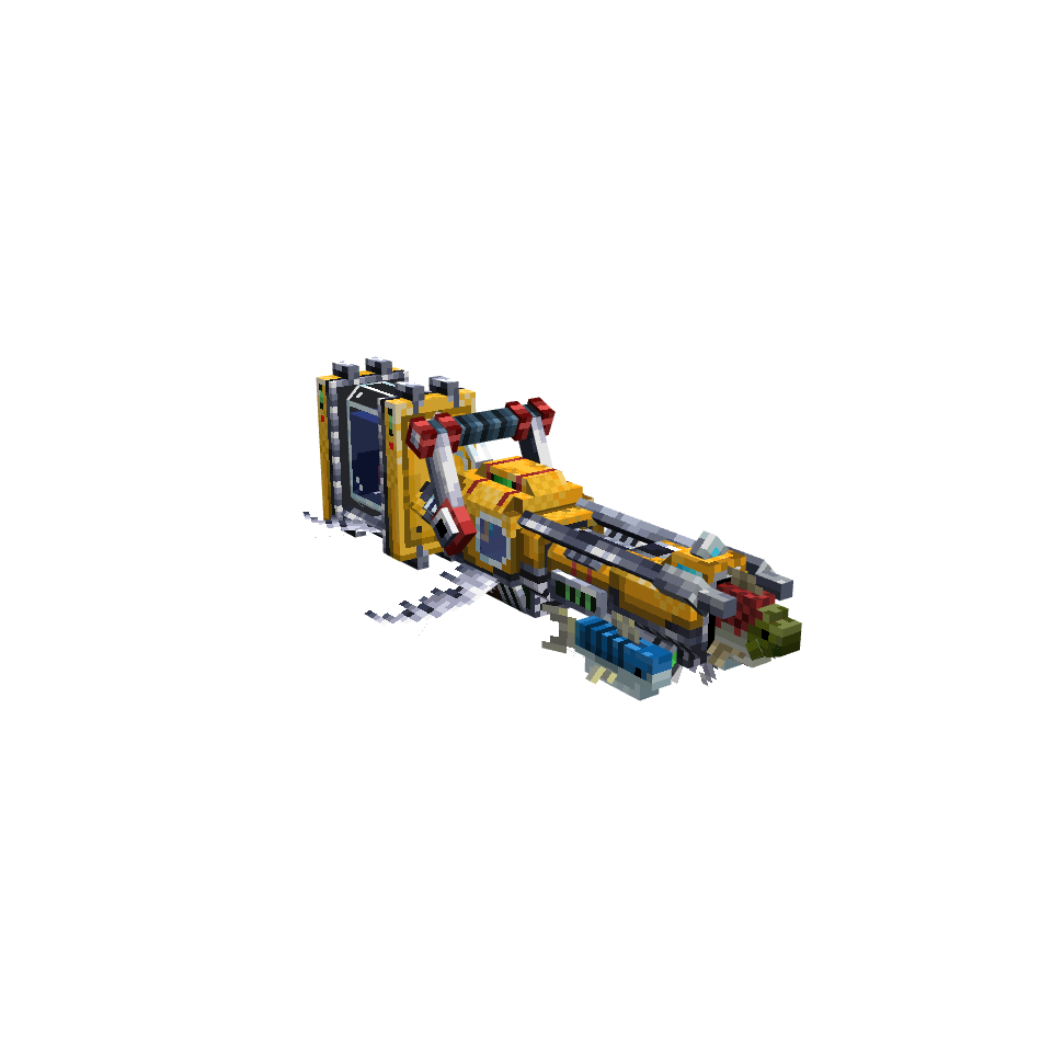 Fish Launcher, voxel model preview