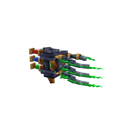 colors claw : green, voxel model preview