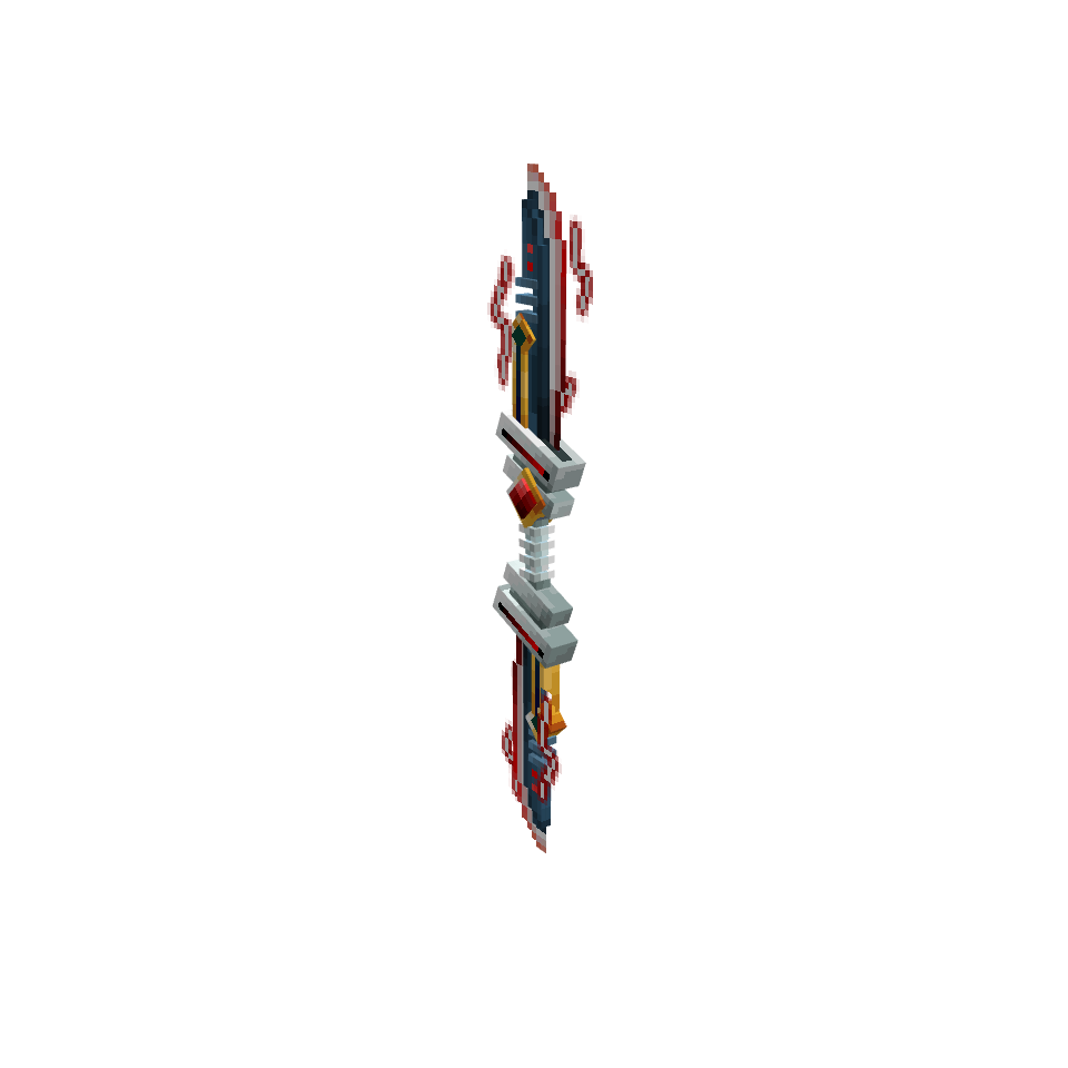 Dark Double Sword, voxel model preview