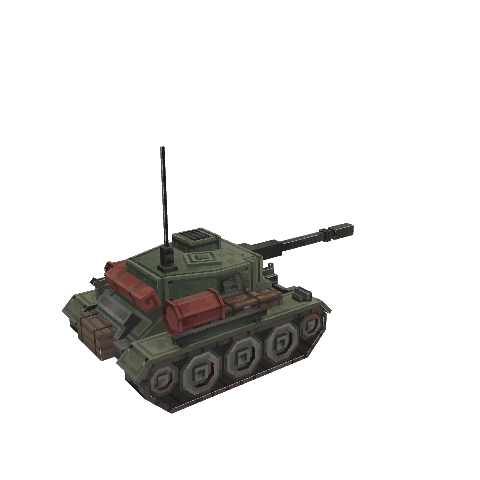 tank, voxel model preview