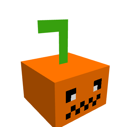 Pumpkin, voxel model preview