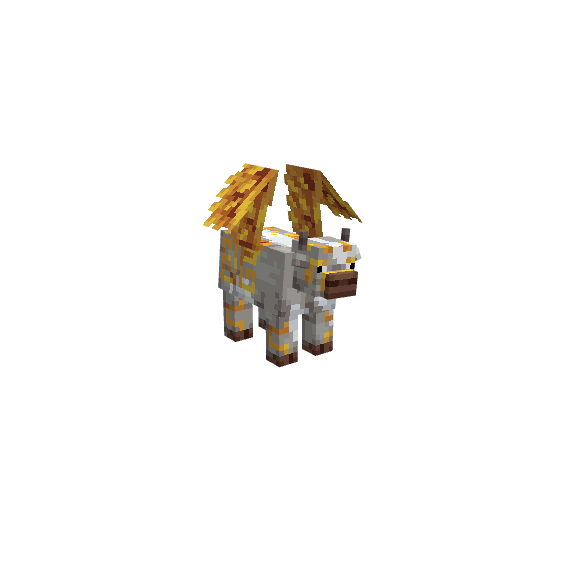 Flying Cow, voxel model preview