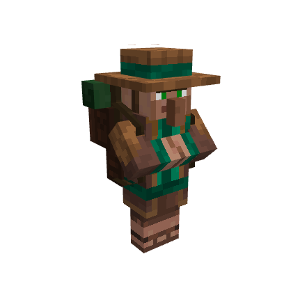 Wandering Trader Jungle, voxel model preview
