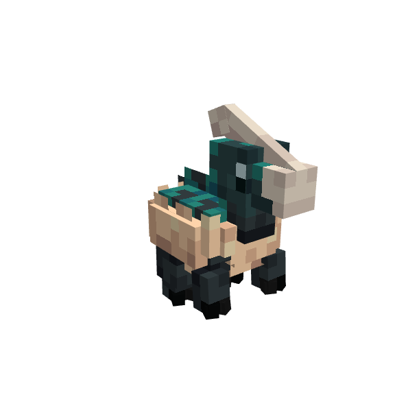 Dino In Egg, voxel model preview