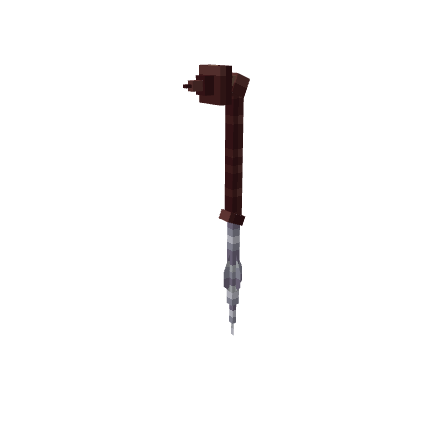 Mandalorian Staff, voxel model preview