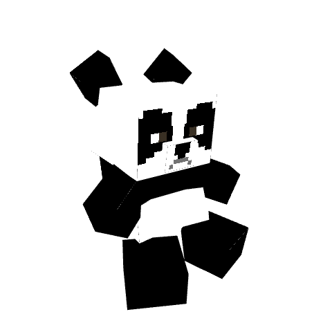 Panda Plush, voxel model preview