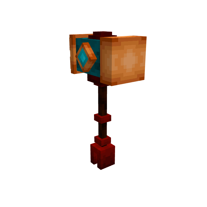 Ancient Battle Hammer, voxel model preview