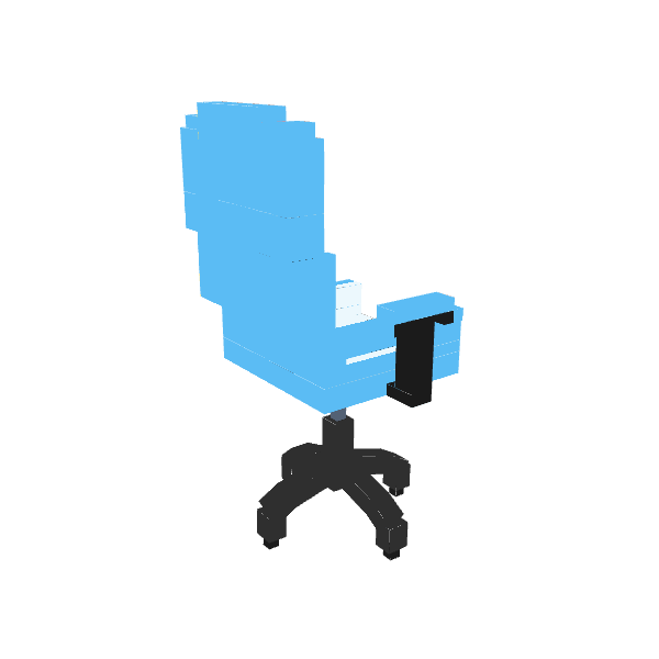 Gaming Chair, voxel model preview
