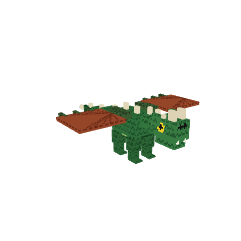 Dragon, voxel model preview