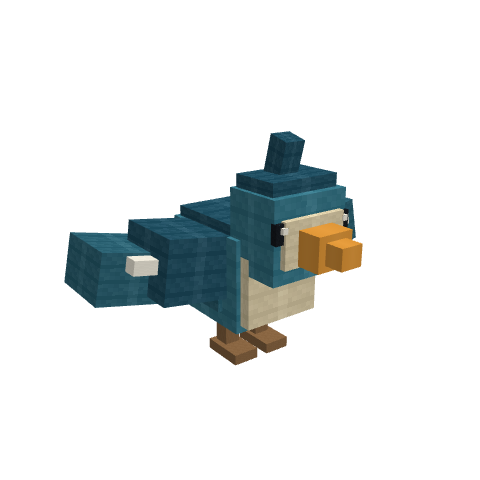 Bird, voxel model preview