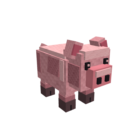 Pig, voxel model preview