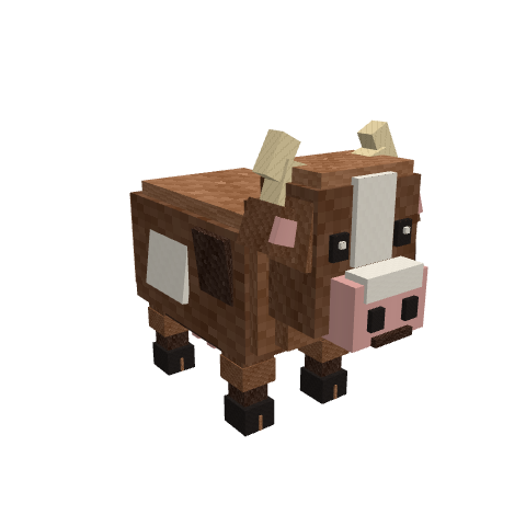 Cow, voxel model preview