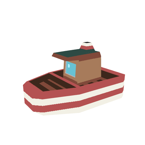 Ship, voxel model preview