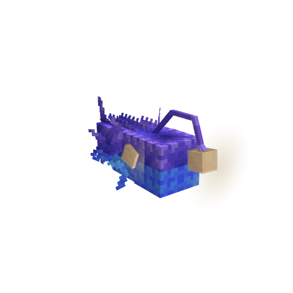 Great Anglerfish, voxel model preview