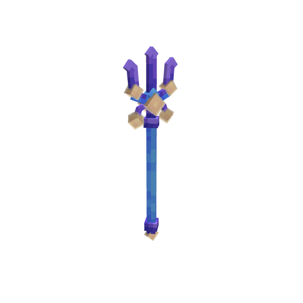 Anglerfish Trident, voxel model preview