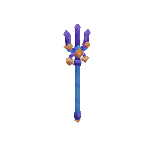 Anglerfish Trident, voxel model preview
