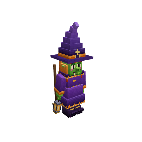Halloween Trader Witch, voxel model preview