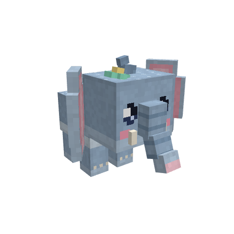 Baby Elephant, voxel model preview