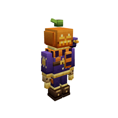 Halloween Npc Scarecrow, voxel model preview