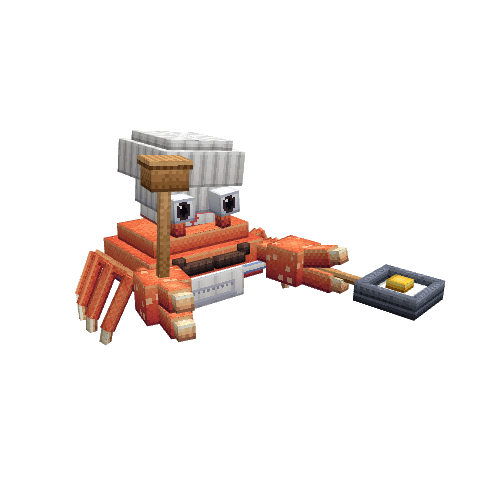 Chef Crab, voxel model preview