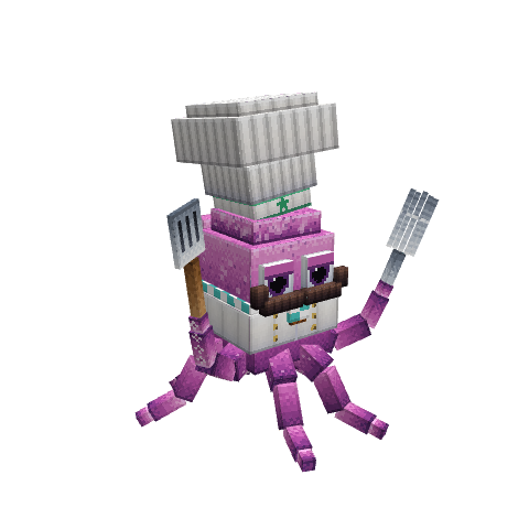Chef Octopus, voxel model preview