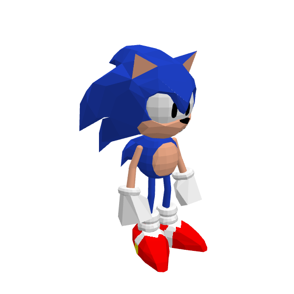 Sonic Model For Real Not Gonna Lie, voxel model preview