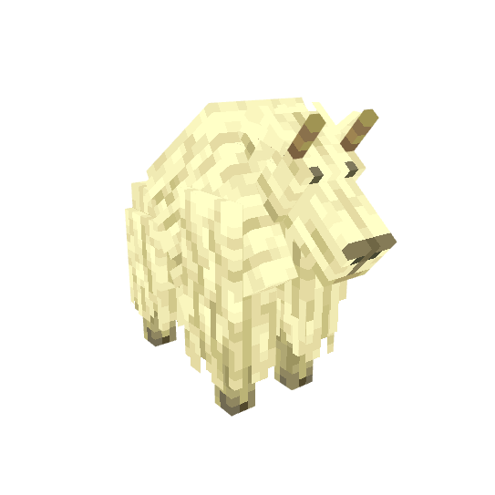 Snowy goat [Wild Bond], voxel model preview