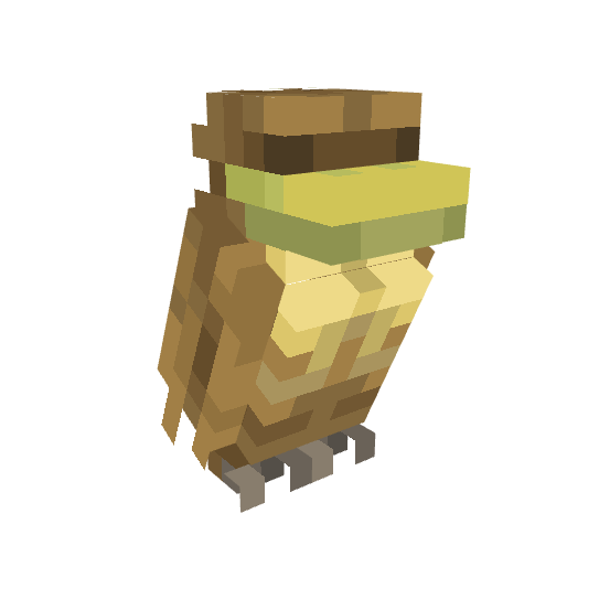Frogmouth, voxel model preview