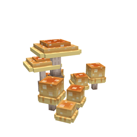 Mega Mushies, voxel model preview