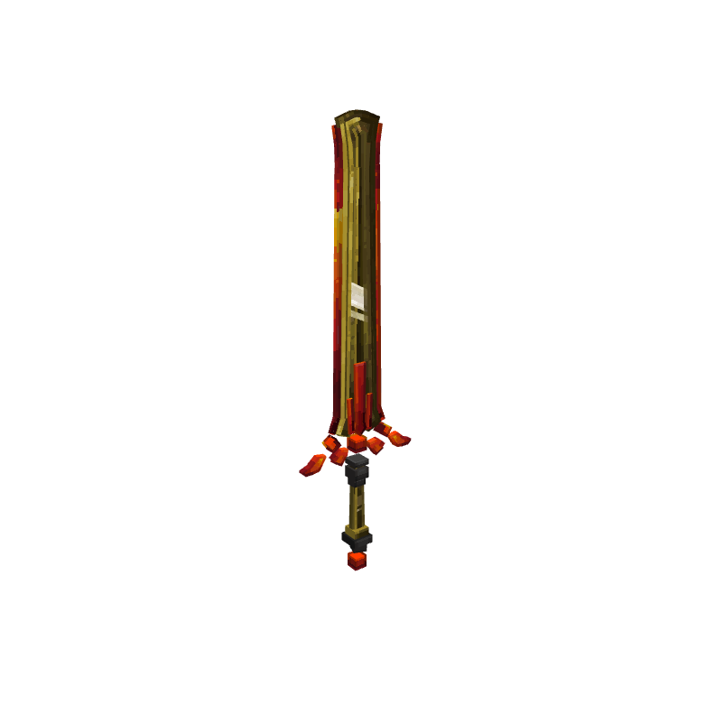 Flame Greatsword, voxel model preview