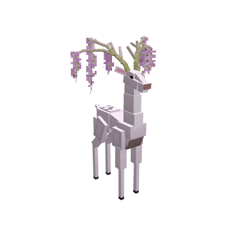 mystical deer, voxel model preview