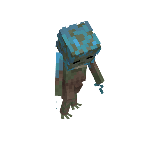 Harpy Zombie, voxel model preview