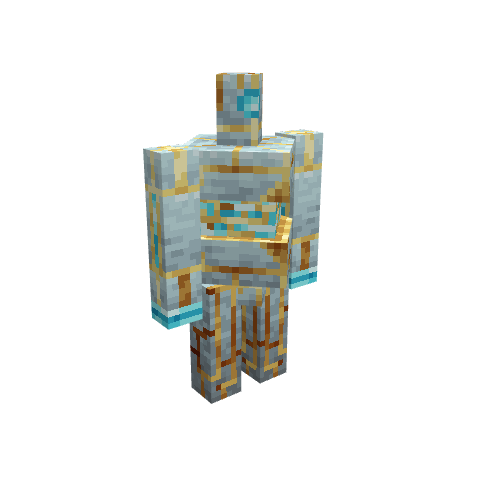 Thunderite Golem, voxel model preview