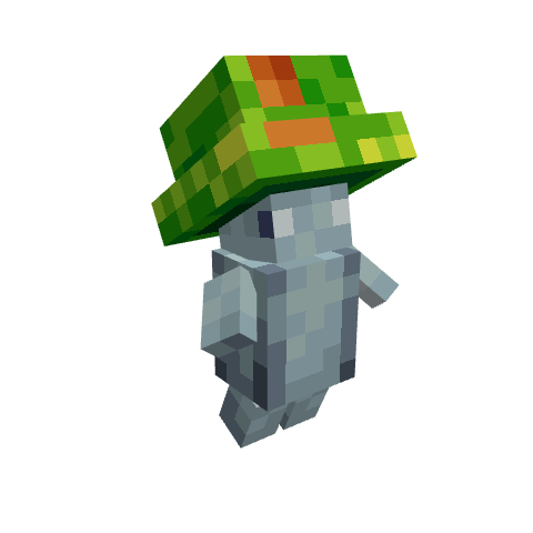 Green Mushriam, voxel model preview