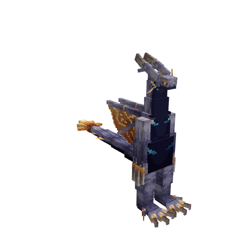 Irushia 2 Young Plague Wyrm, voxel model preview